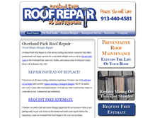 Tablet Screenshot of overlandparkroofrepair.com